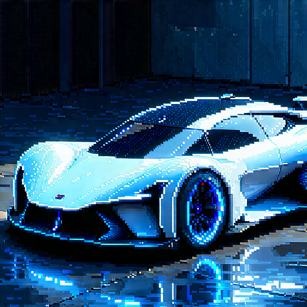 Innovative Electric Vehicle (design:1.34) With White Sports