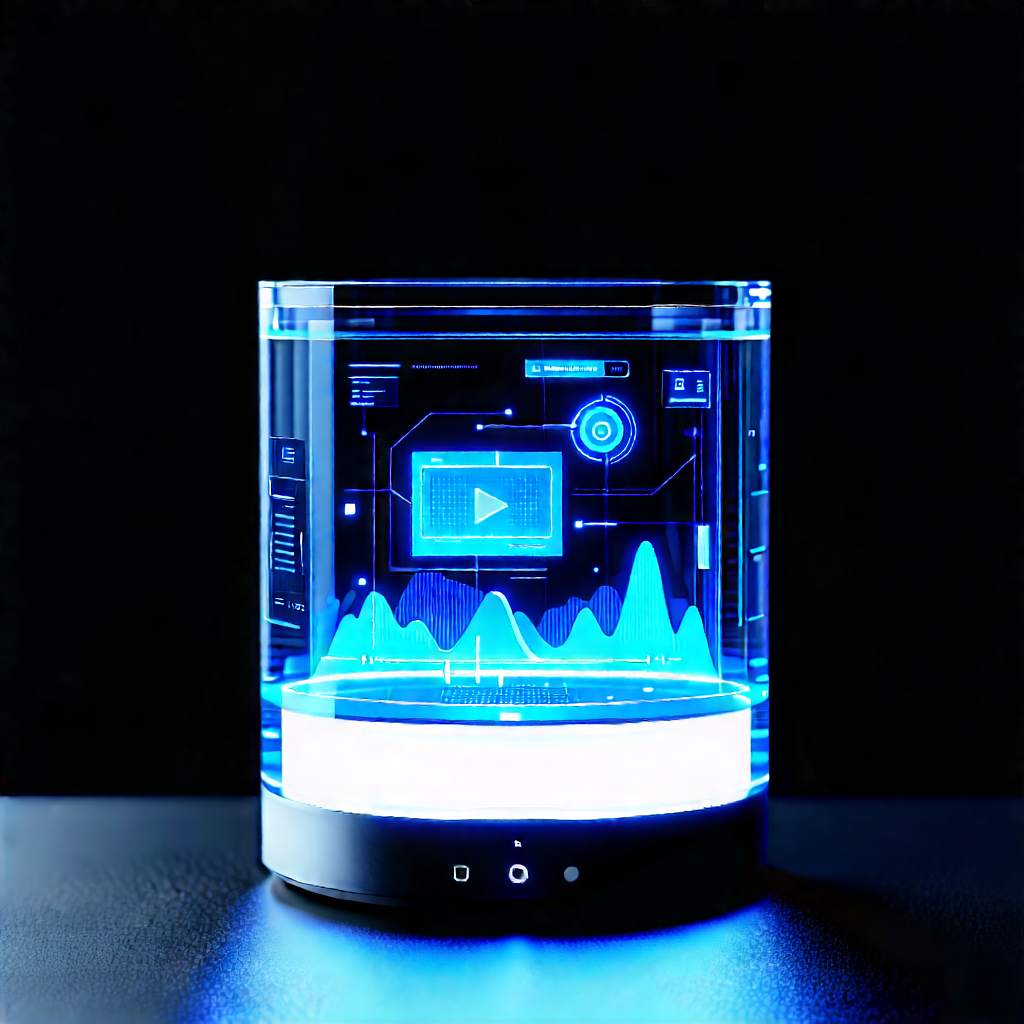 Smart Home Device With User Interface With Small Blue