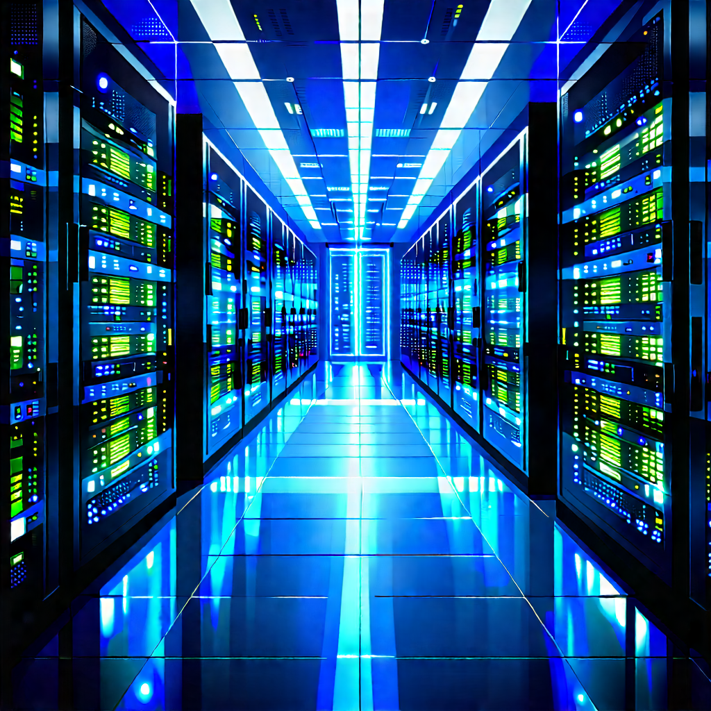 Futuristic server room