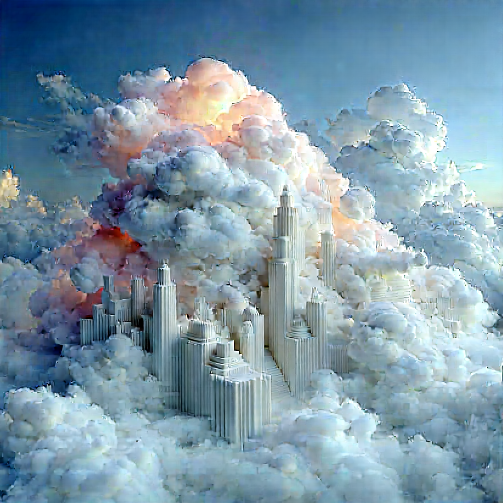 Cloud Computing Visualization With Cityscape Large