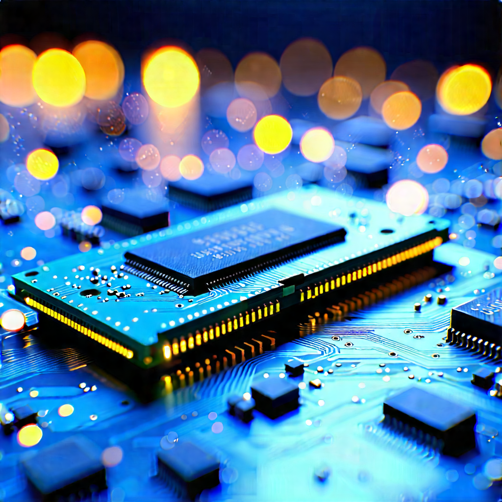 Close-up Of Memory Module With Close-up Computer
