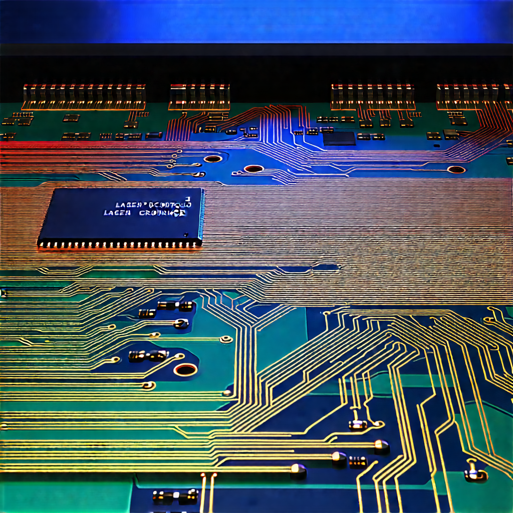Circuit board with laser scanning