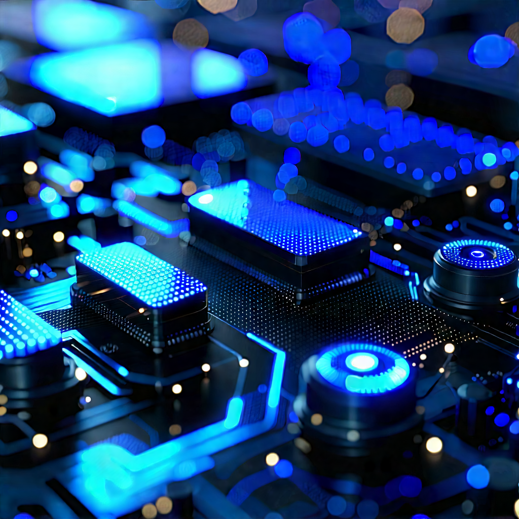 Close-up Of Sensor Array With Close-up Computer