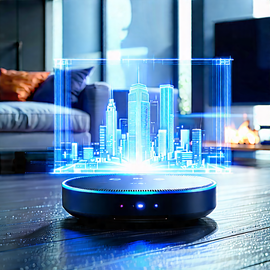 Smart Home Device With Holographic Display With Room Large,