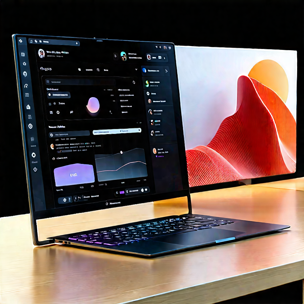 Laptop with user interface