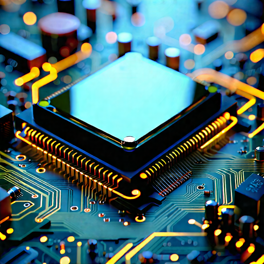 Close-up of electronic circuit