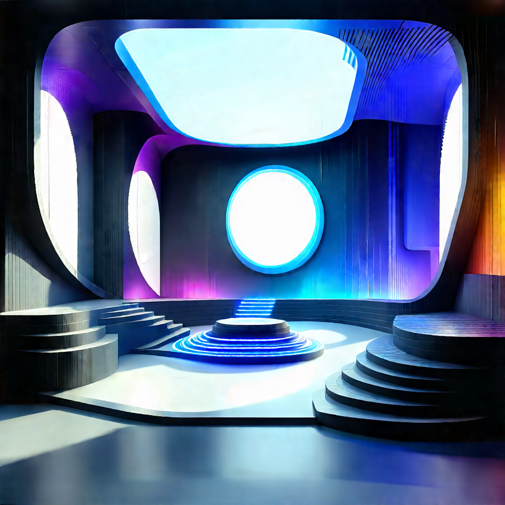 (futuristic:1.43) Innovation Hub With Futuristic Setting,