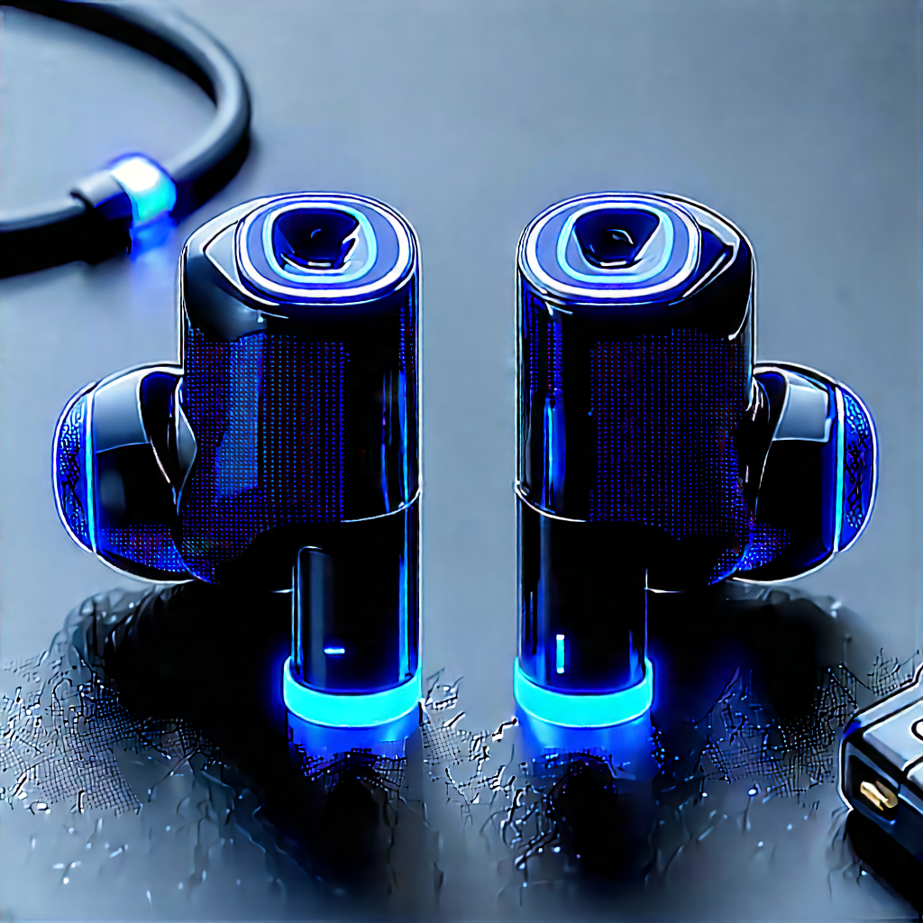Wireless Earbuds With Streaming Content With Pair Blue