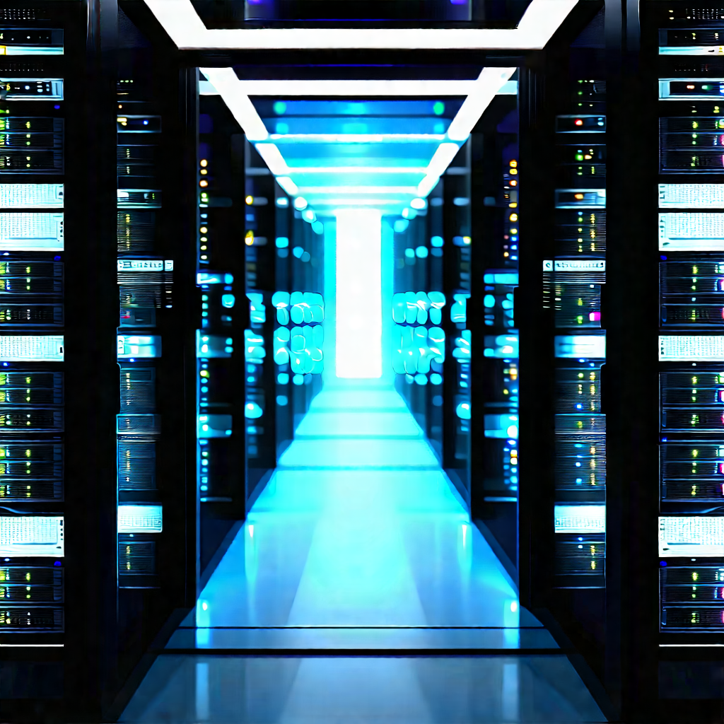 Server rack with holographic projection