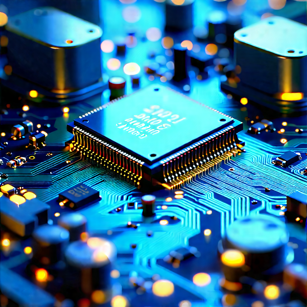 Close-up of electronic circuit