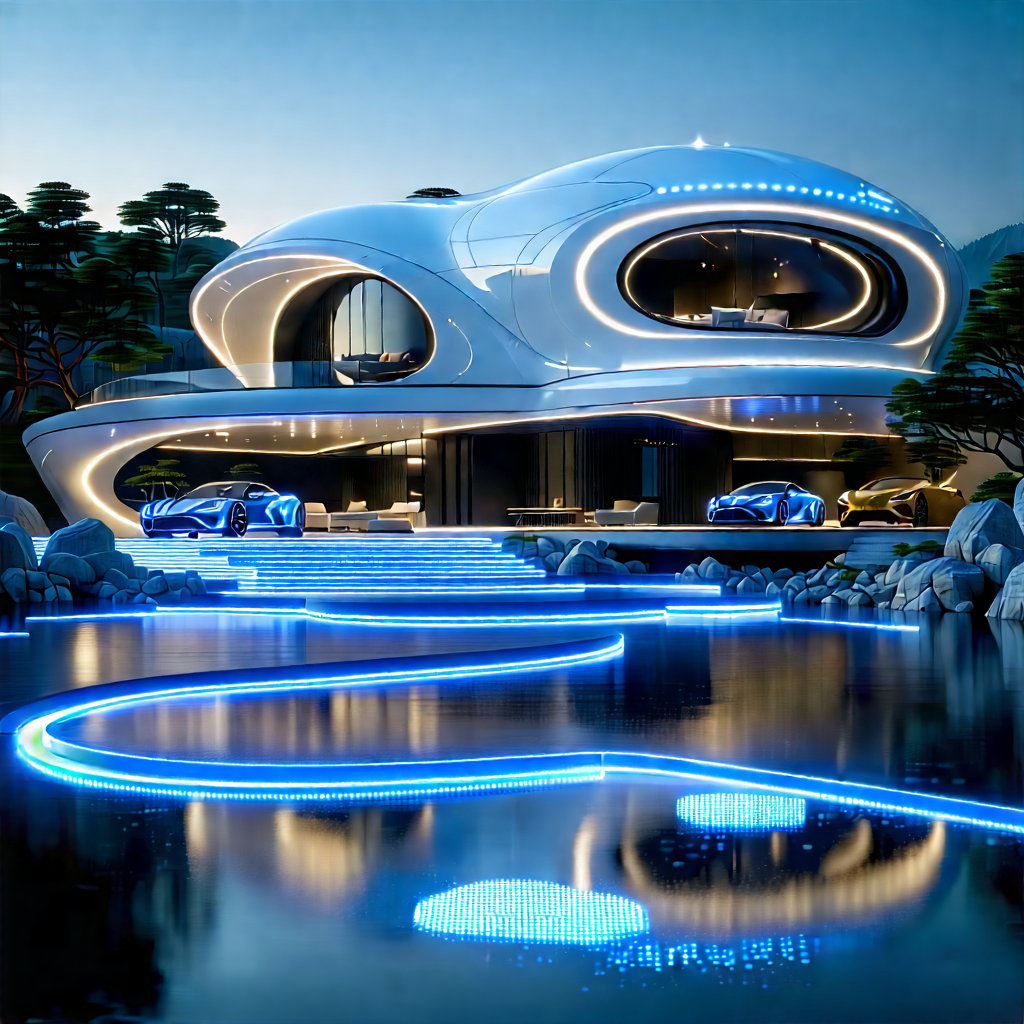 Futuristic Smart Home With Futuristic House