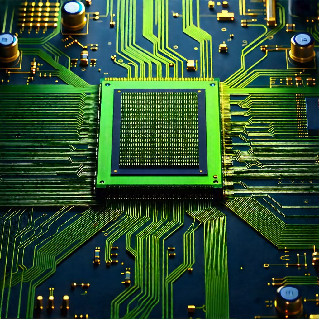 Close-up of electronic circuit