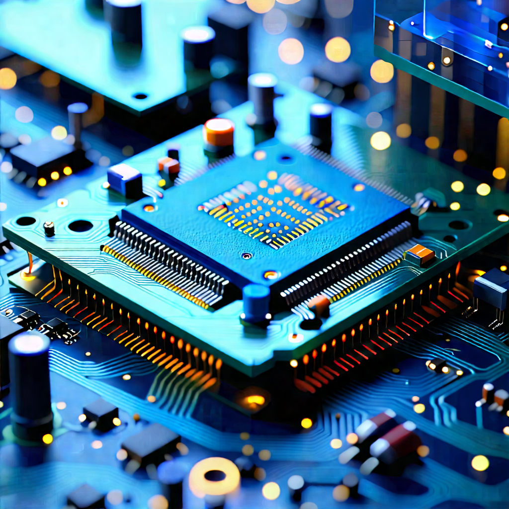 Close-up of electronic circuit