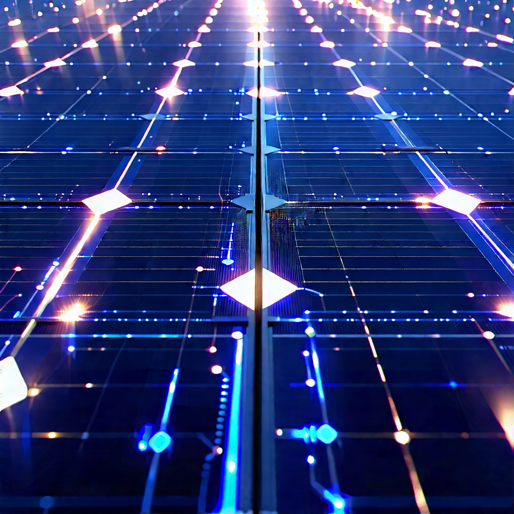 Solar panel with data streams
