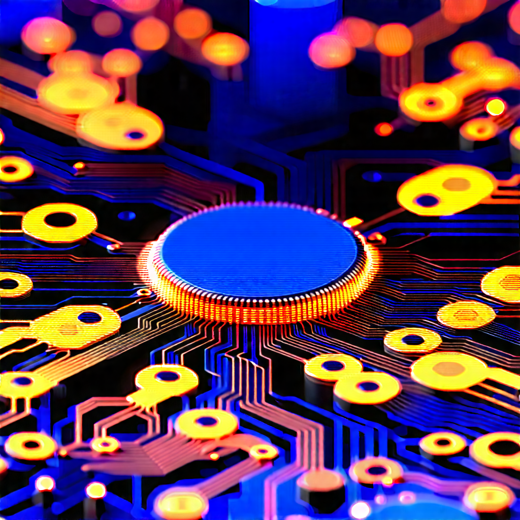 Close-up of electronic circuit