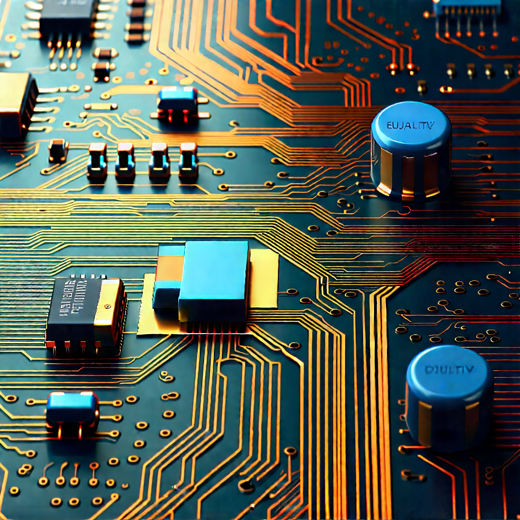 Close-up of electronic circuit