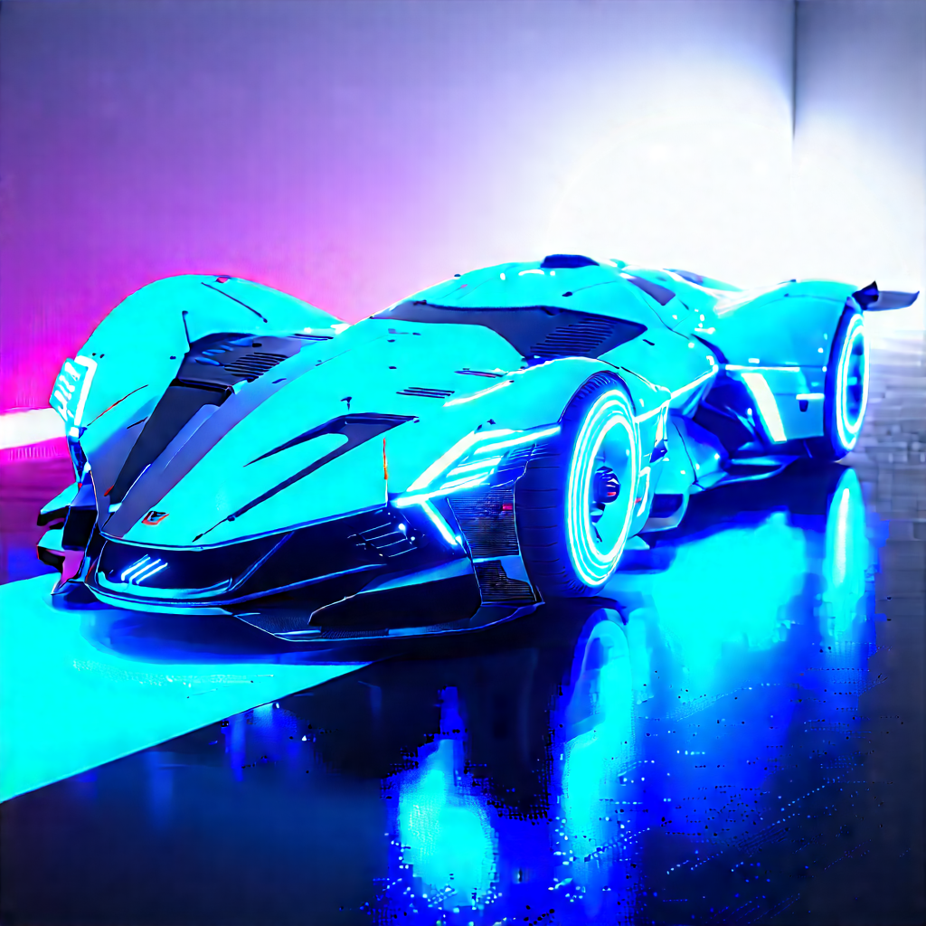 Innovative Electric Vehicle Design With Futuristic Blue