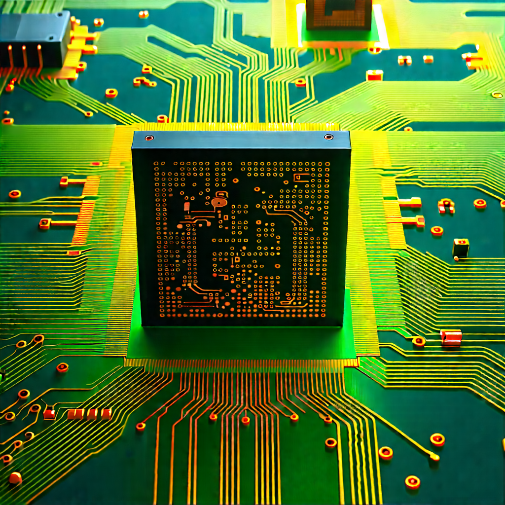 Circuit board with (digital:1.37) particles
