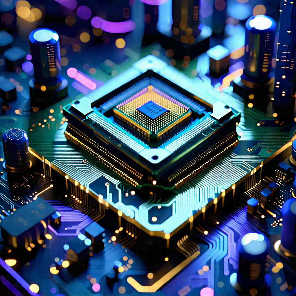 Close-up of microprocessor