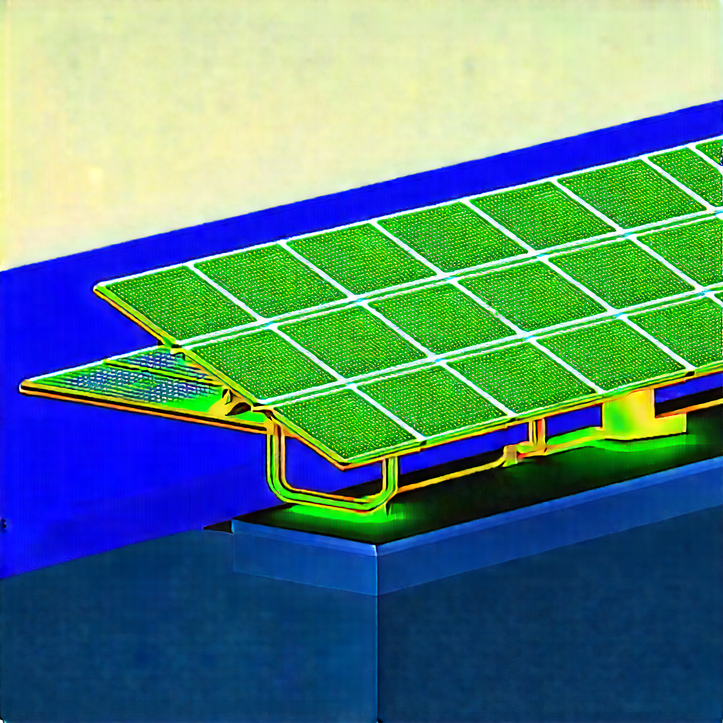 Solar Panel With Neon Accents With Solar Panel