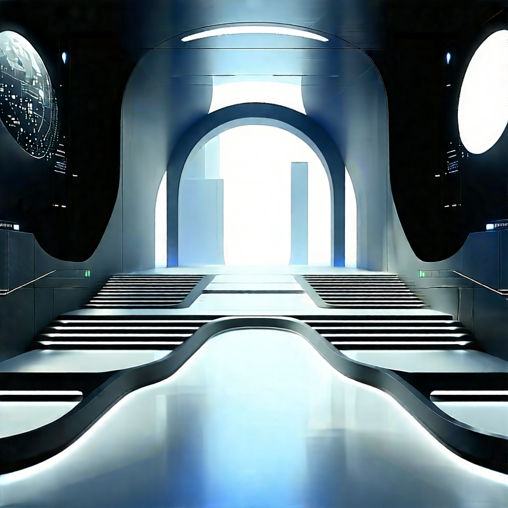 (futuristic:1.29) Innovation Hub With Image, There