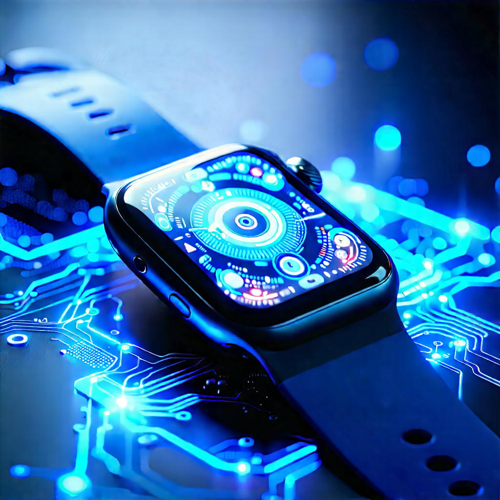 Smart Watch With Holographic Display With Watch Displayed