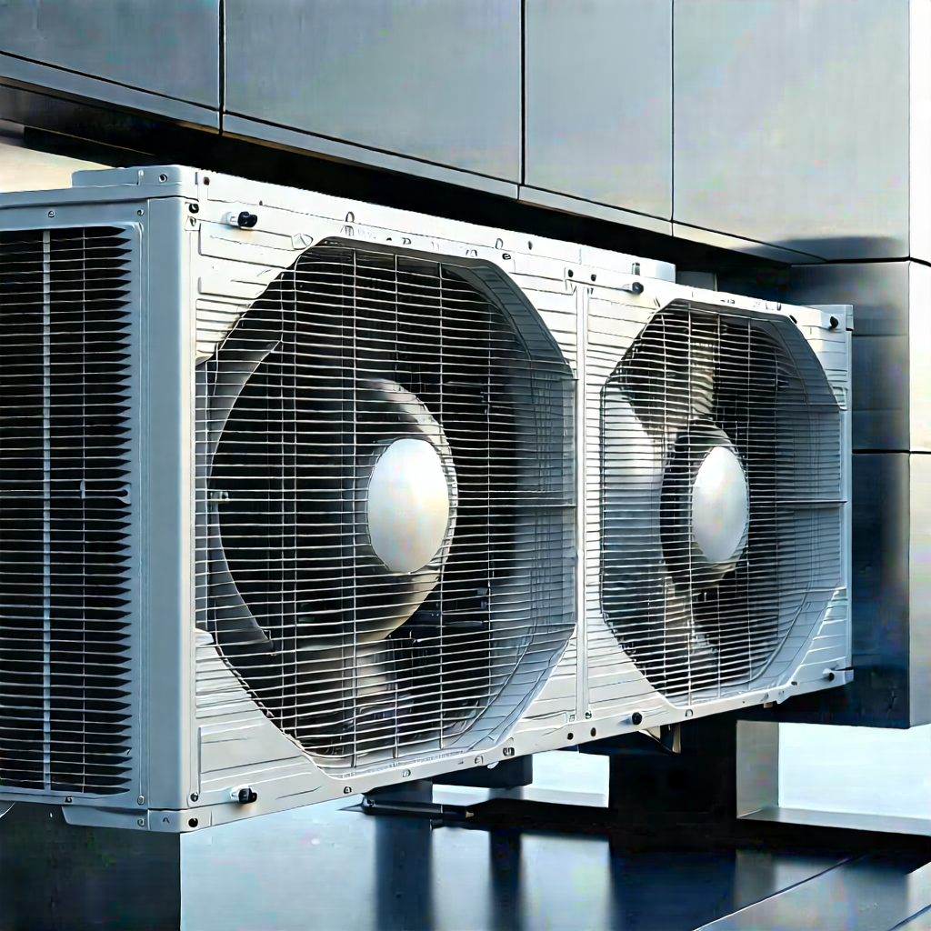 Close-up Of Cooling System With Large White