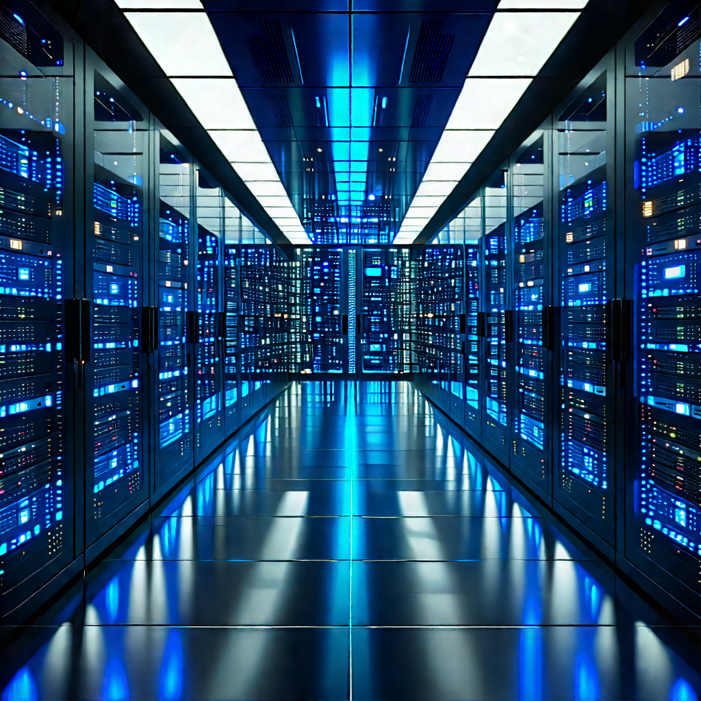 Futuristic server room