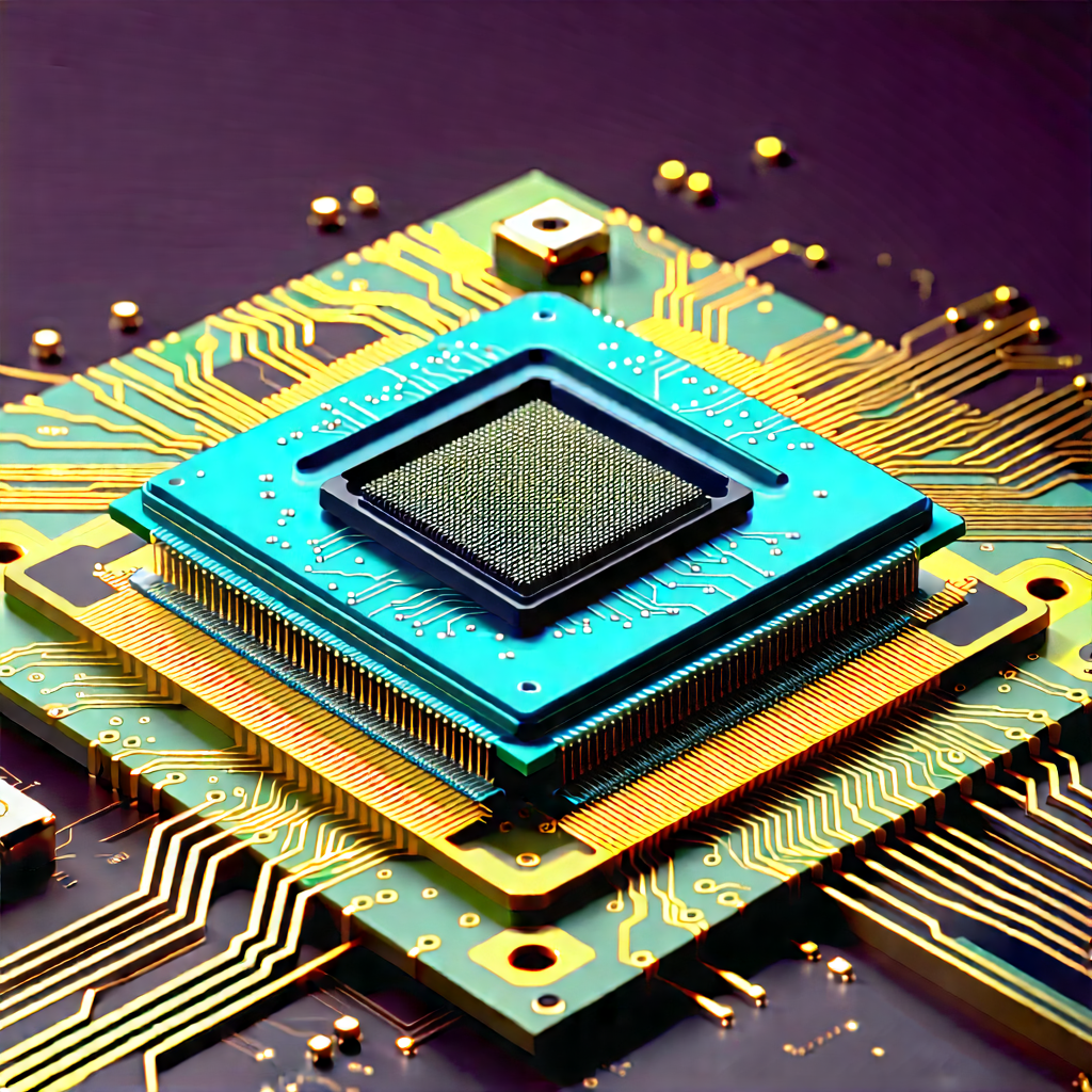 Close-up of microprocessor