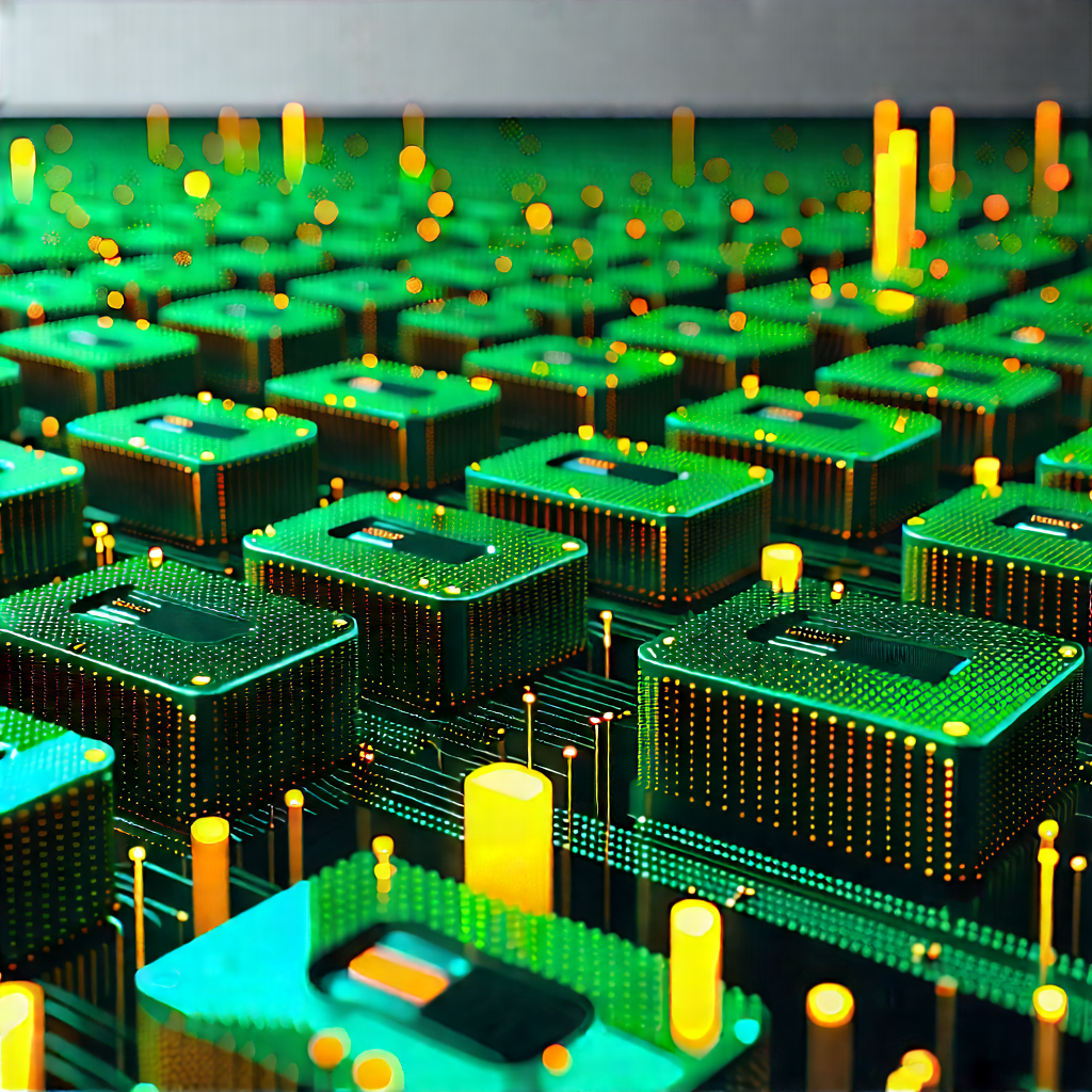 Close-up of sensor array