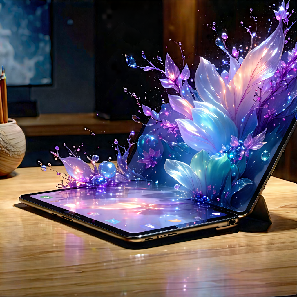 Tablet With Streaming Content With Laptop Computer