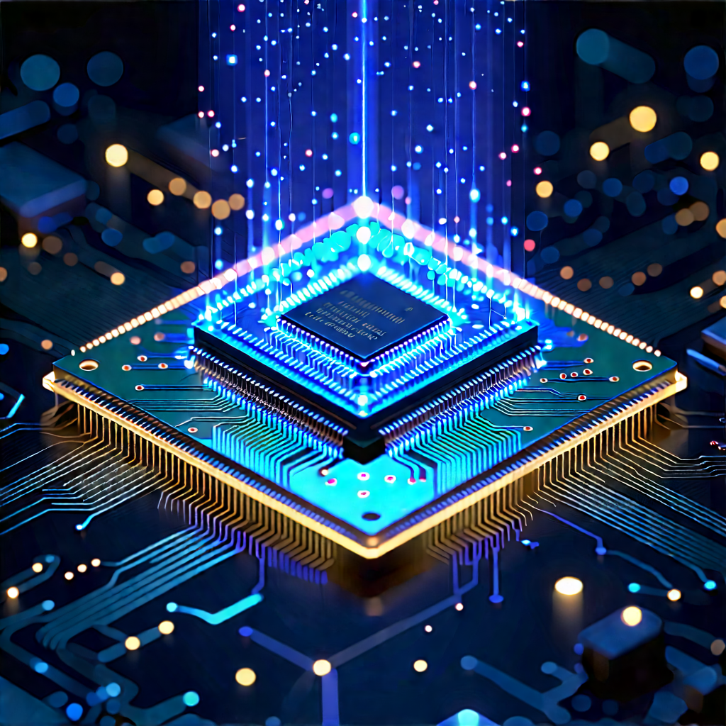 Microchip with holographic projection