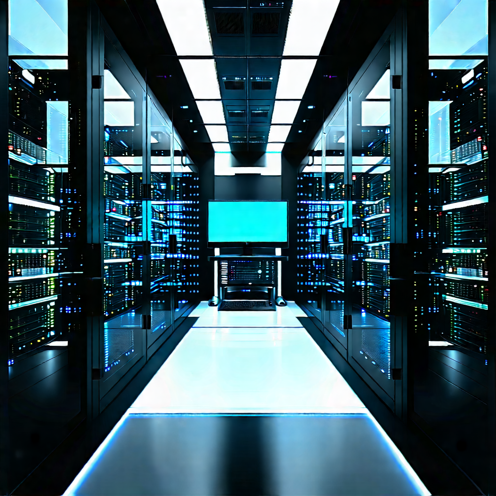 (futuristic:1.23) server room