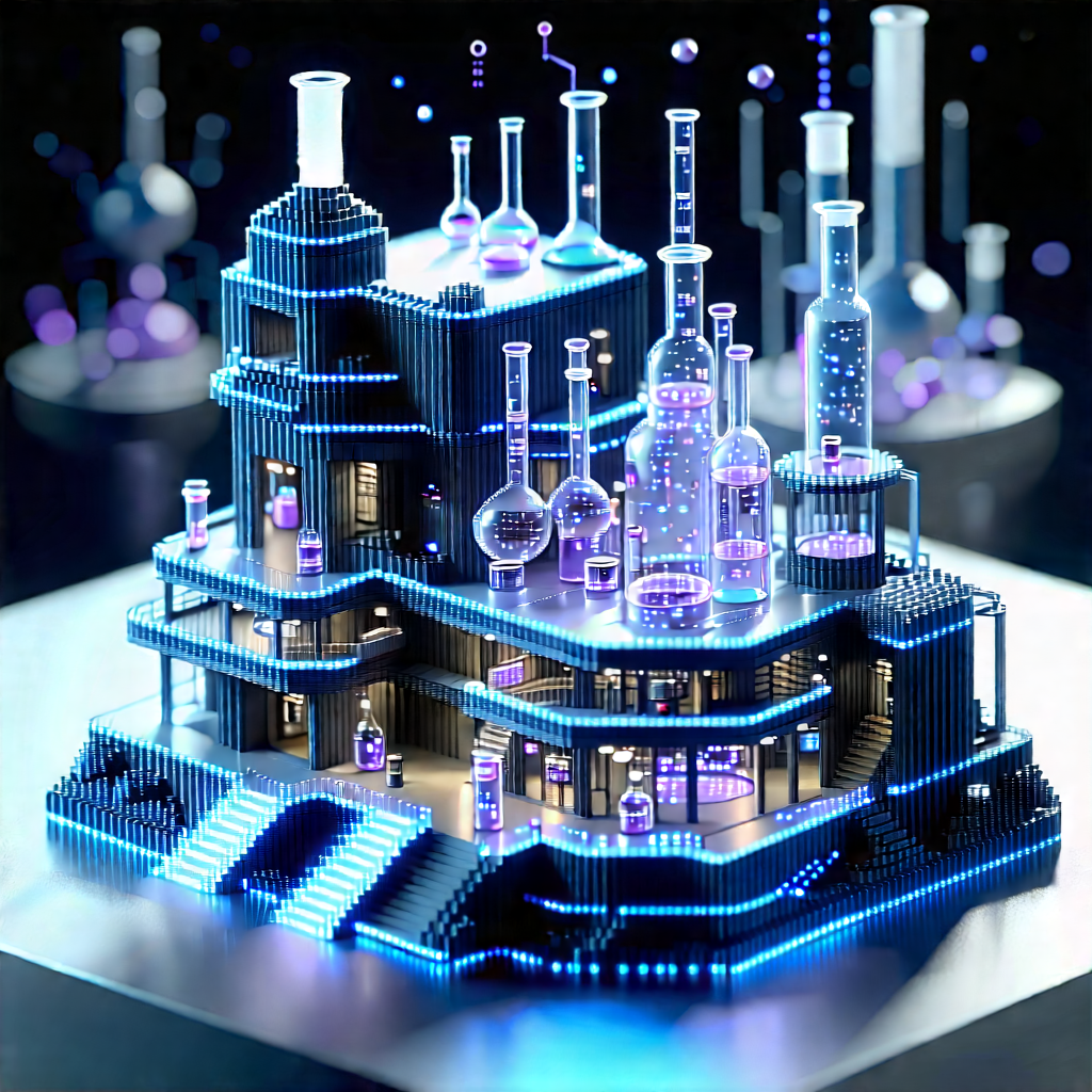 Futuristic research laboratory