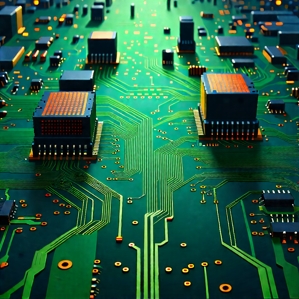 Circuit board with data streams