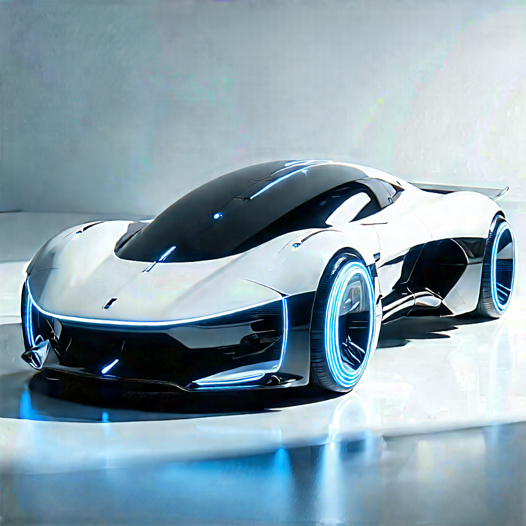 Innovative Electric Vehicle Design With Futuristic White