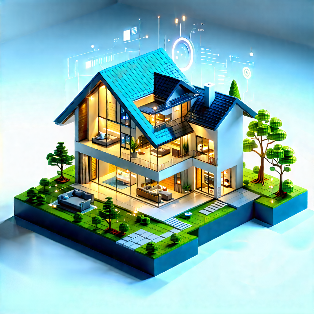 Smart Home Device With Data Visualization With Three-dimensional Model