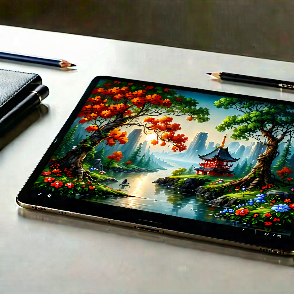 Tablet With Streaming Content With Laptop Computer