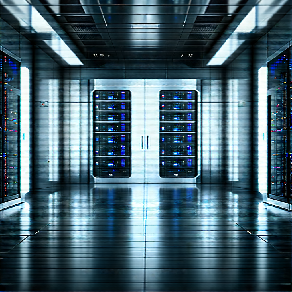 Futuristic Server Room With Image, There