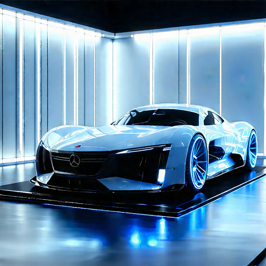 Automotive Technology In Tech Office With White Sports