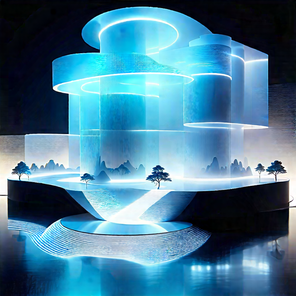 Futuristic Innovation Hub With Large, Futuristic