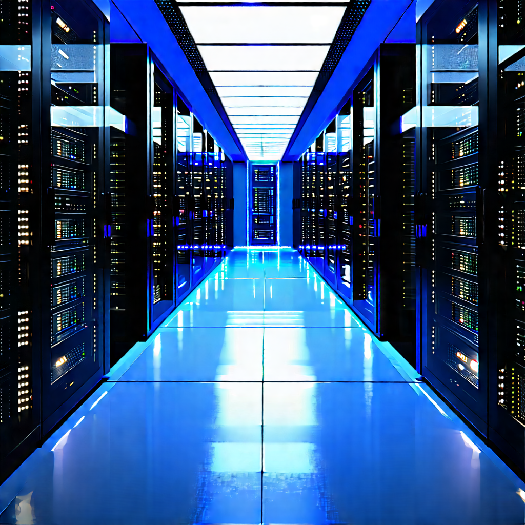 Futuristic Server Room With Image, There