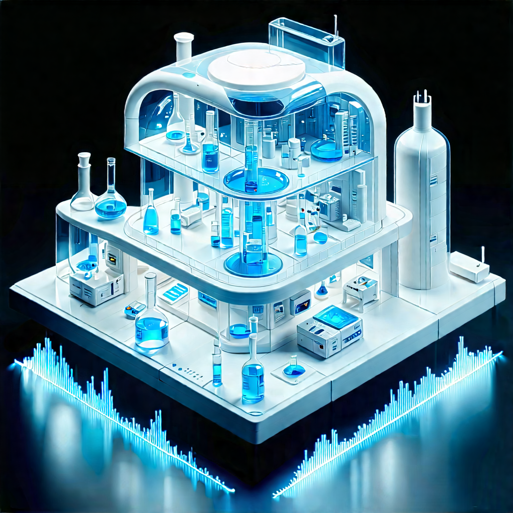Futuristic Research Laboratory With Large, Futuristic