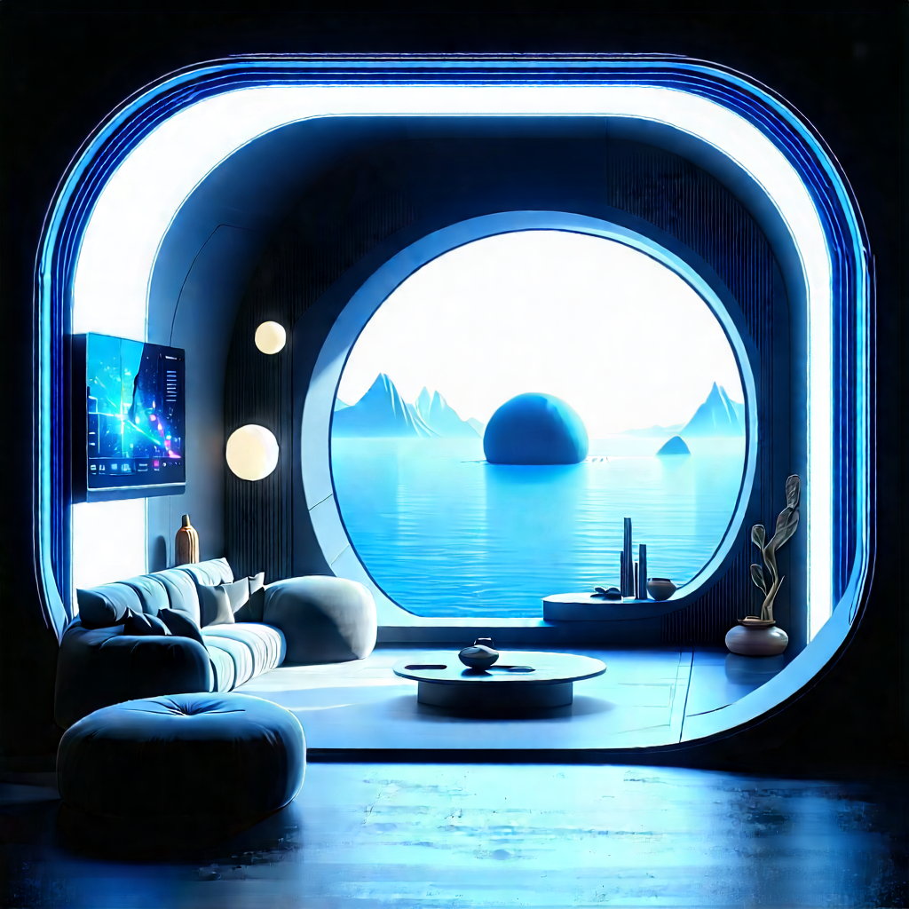 Futuristic Smart Home With Image, There