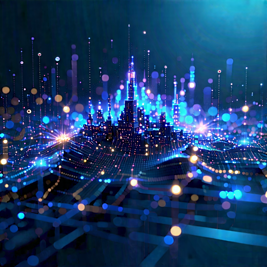 Big Data Visualization With Futuristic Cityscape