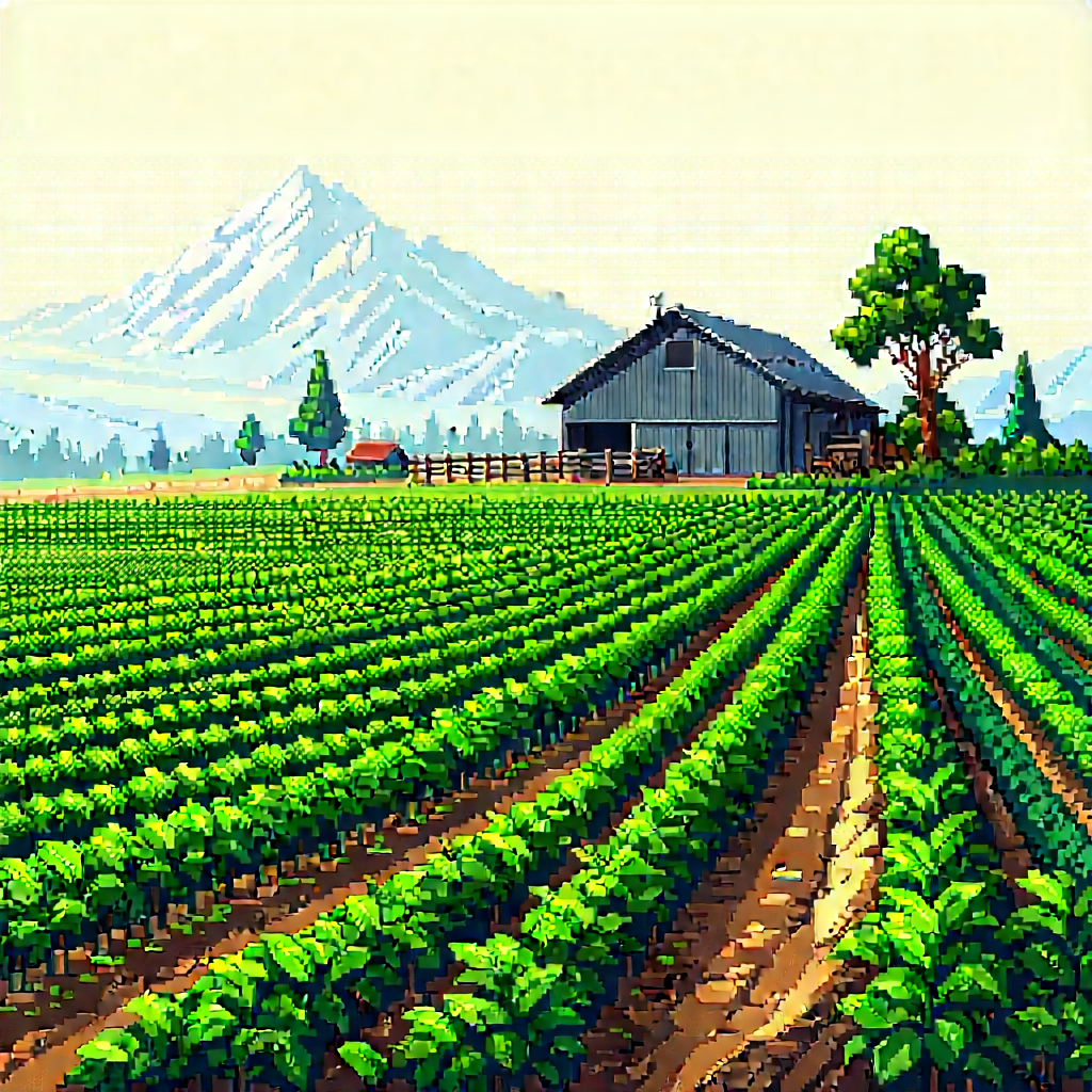 Agricultural Technology In Design Studio With Painting Farm