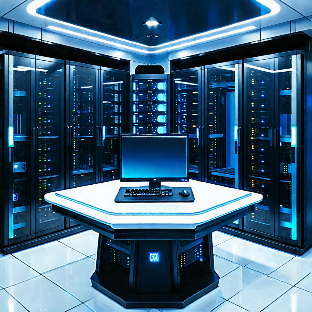(futuristic:1.39) server room