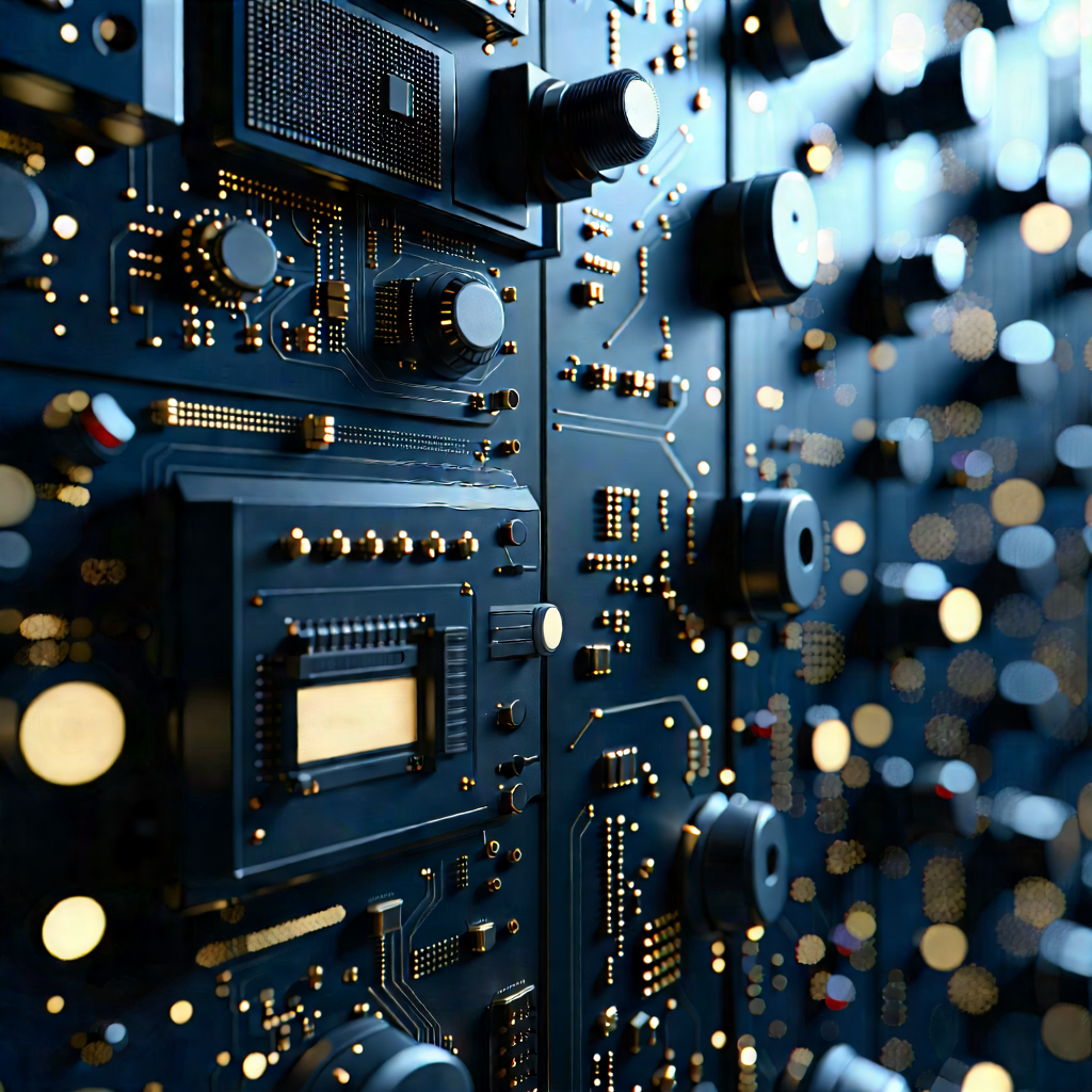 Close-up Of Sensor Array With Close-up Computer