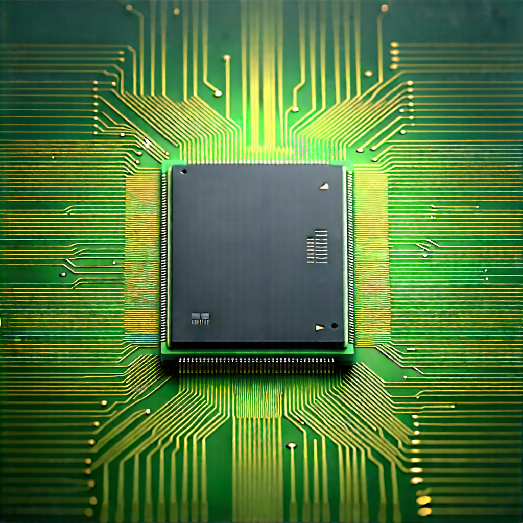 Close-up of microprocessor