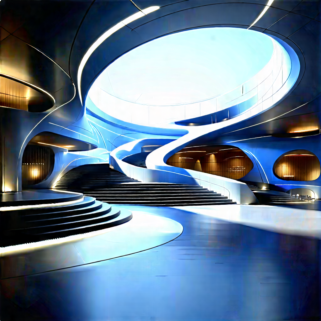 Futuristic Innovation Hub With Large, Modern